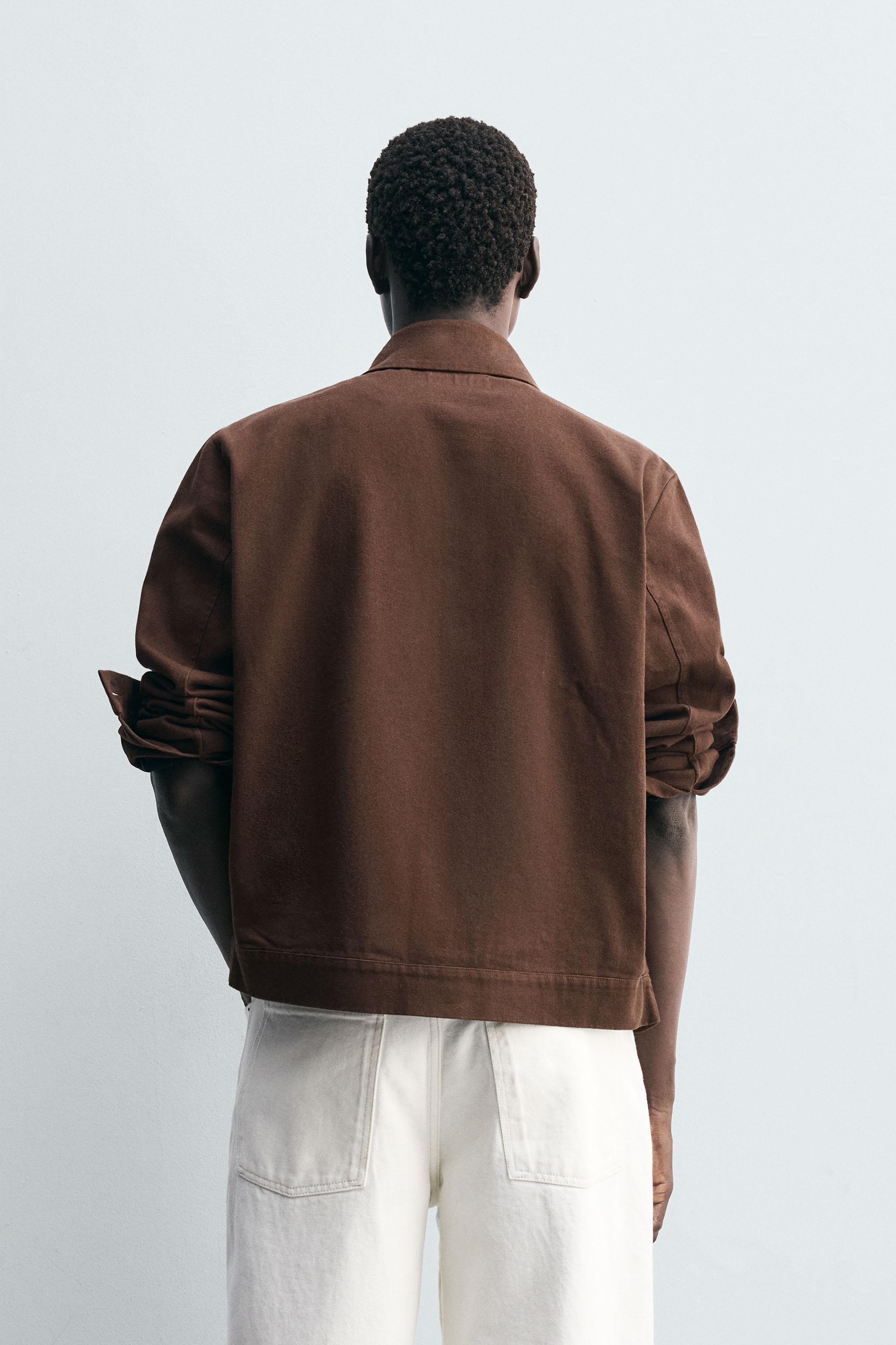 EMBROIDERED TEXTURED OVERSHIRT